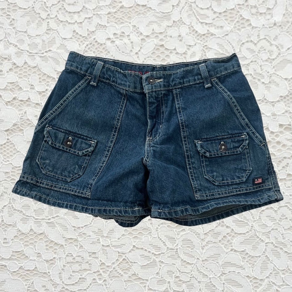 vintage ralph lauren denim cargo shorts